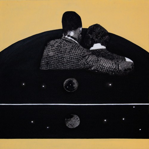 EŞLİK-Tuval üzerine akrilik ve mürekkepli kalem-98x98cm-2013